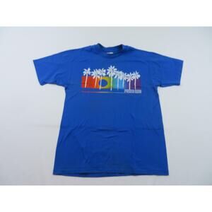 Puerto Rico Blue White Shirt T-shirt Sz M 1980s
